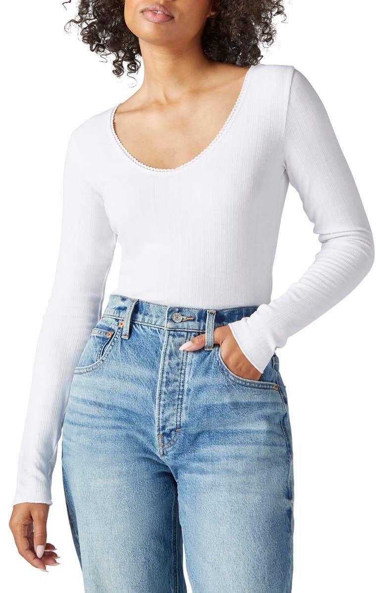 

Боди с круглым вырезом LUCKY BRAND, белый