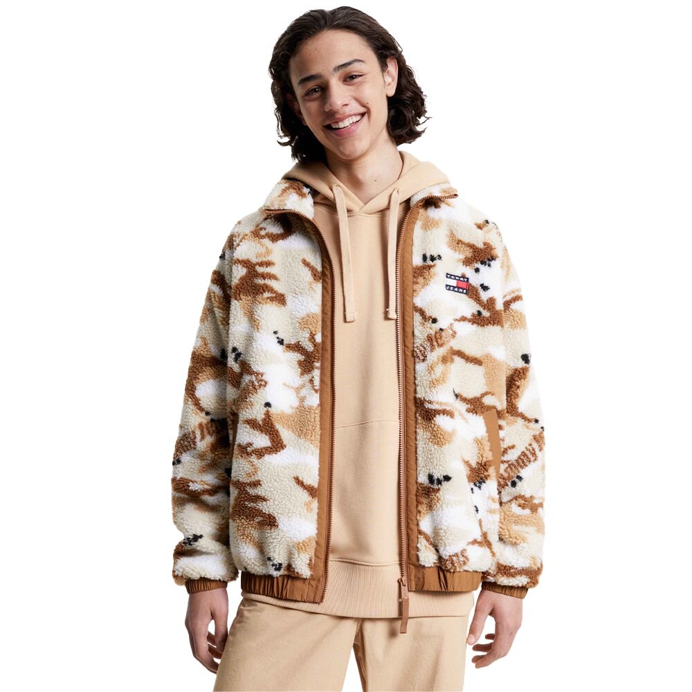 

Куртка Tommy Jeans Aop Sherpa, бежевый