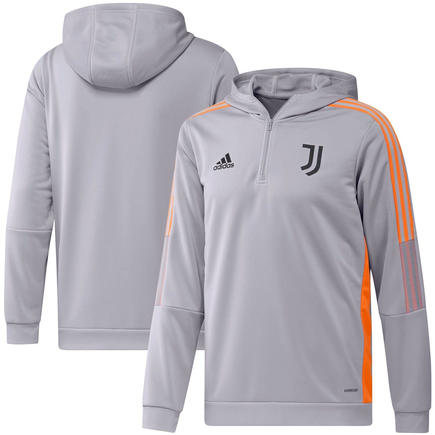 

Мужская толстовка adidas Juventus Quarter-Zip Track AEROREADY серого цвета