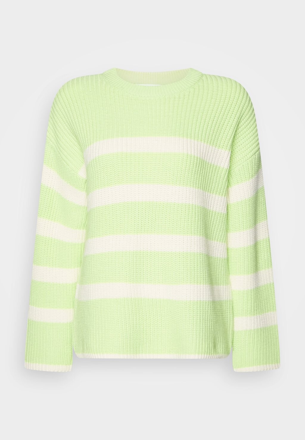 

Свитер BLOOMIE LS O-NECK NOOS Selected Femme, фисташково-зеленый, белоснежный