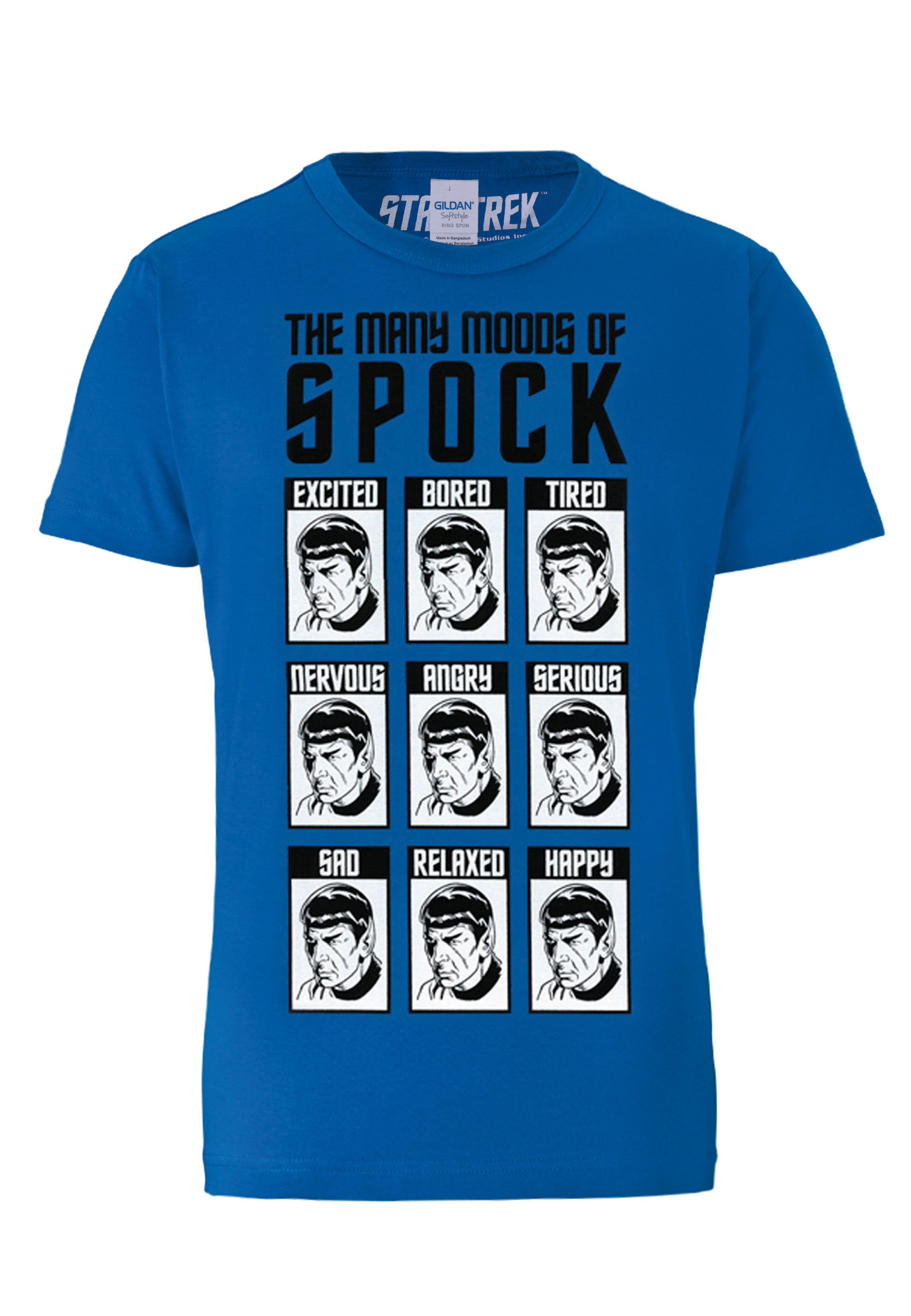 Футболка Logoshirt Star Trek Moods of Spock, синий tubbz фигурка утка tubbz star trek spock