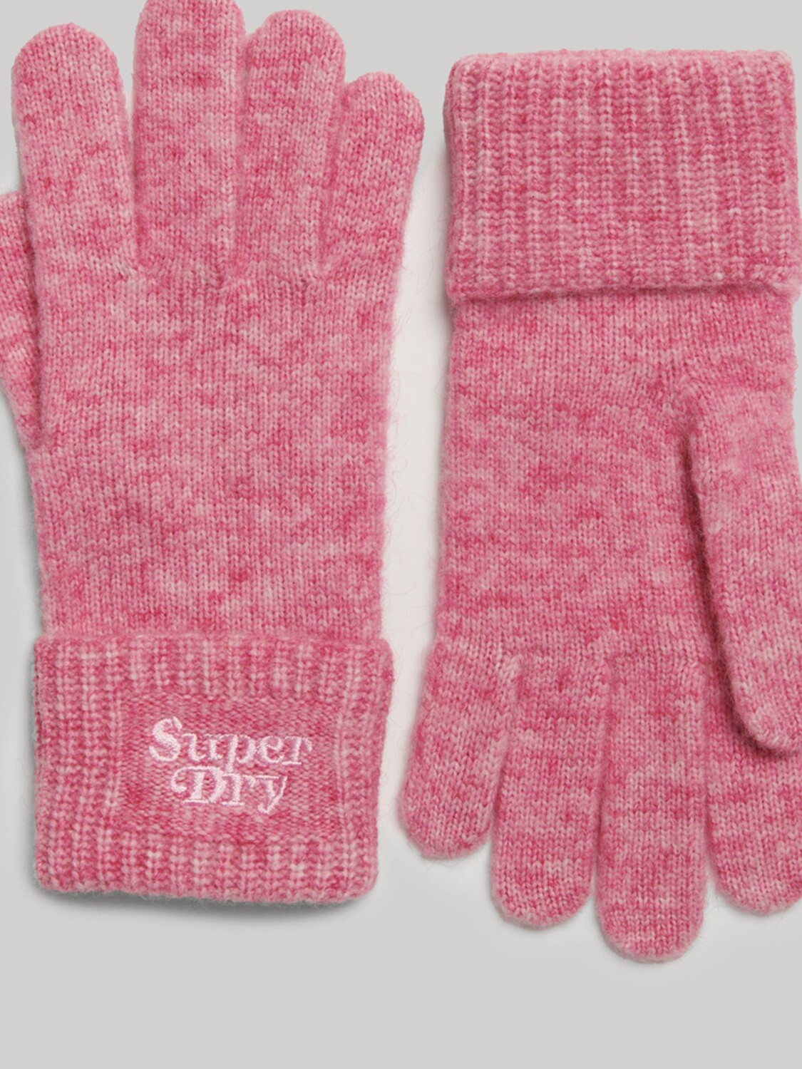 

Перчатки из смесовой шерсти Superdry, шато роуз пинк