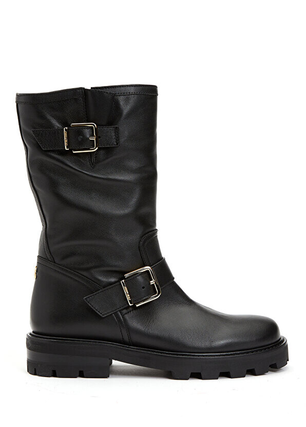 

Черные женские кожаные ботинки biker ii Jimmy Choo, Черный