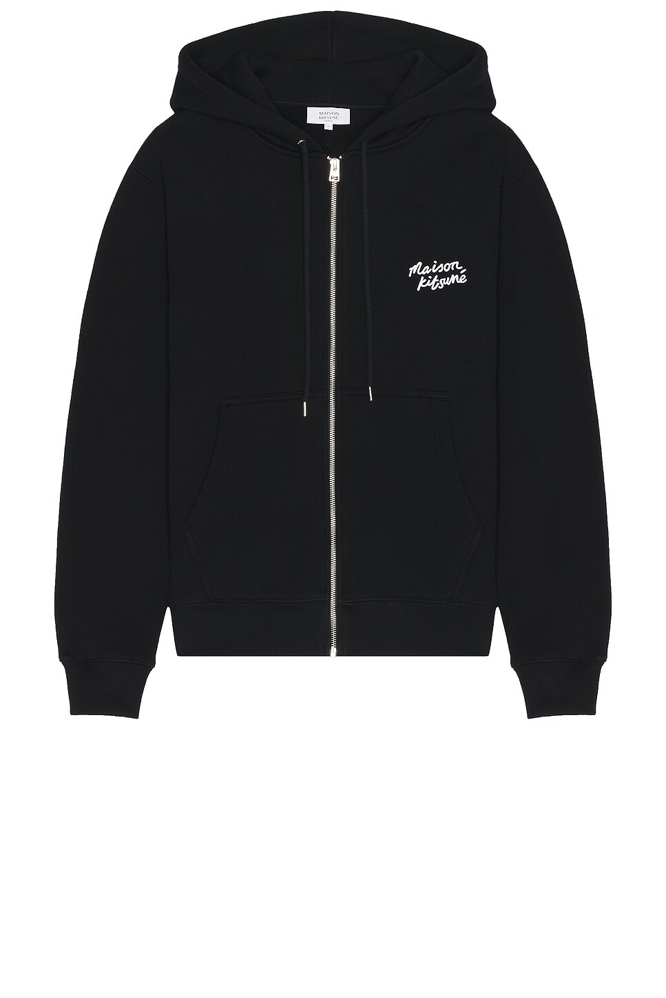 

Толстовка на молнии с комфортным почерком Maison Kitsune, цвет Black & White