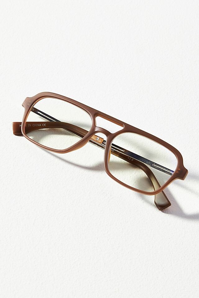 

Коренастые считыватели Aviator Blue Light Anthropologie, коричневый