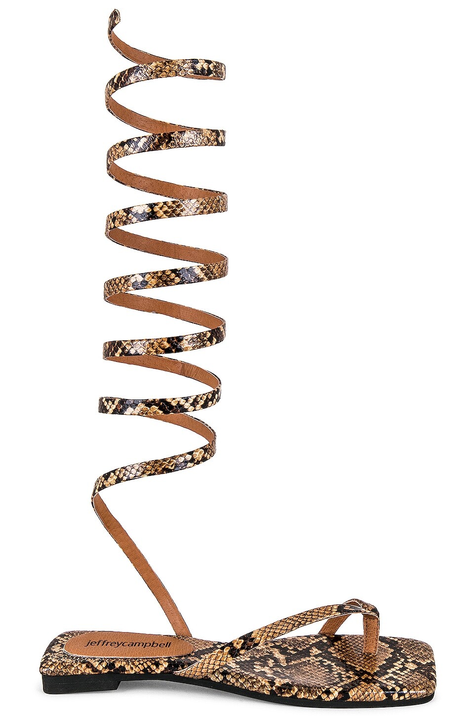 

Сандалии Jeffrey Campbell Slinky, цвет Tan Black Snake
