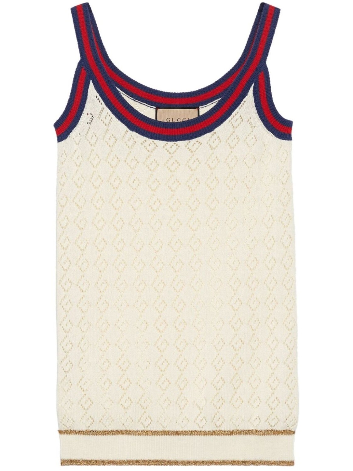 

Gucci топ с узором G Rhombus, белый