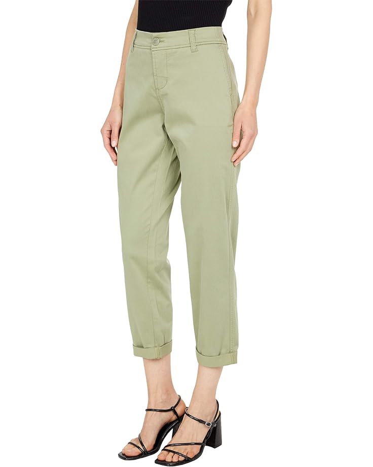 Брюки Liverpool Los Angeles Buddy Trouser Pants with Rolled Cuff in Oil Green, цвет Oil Green