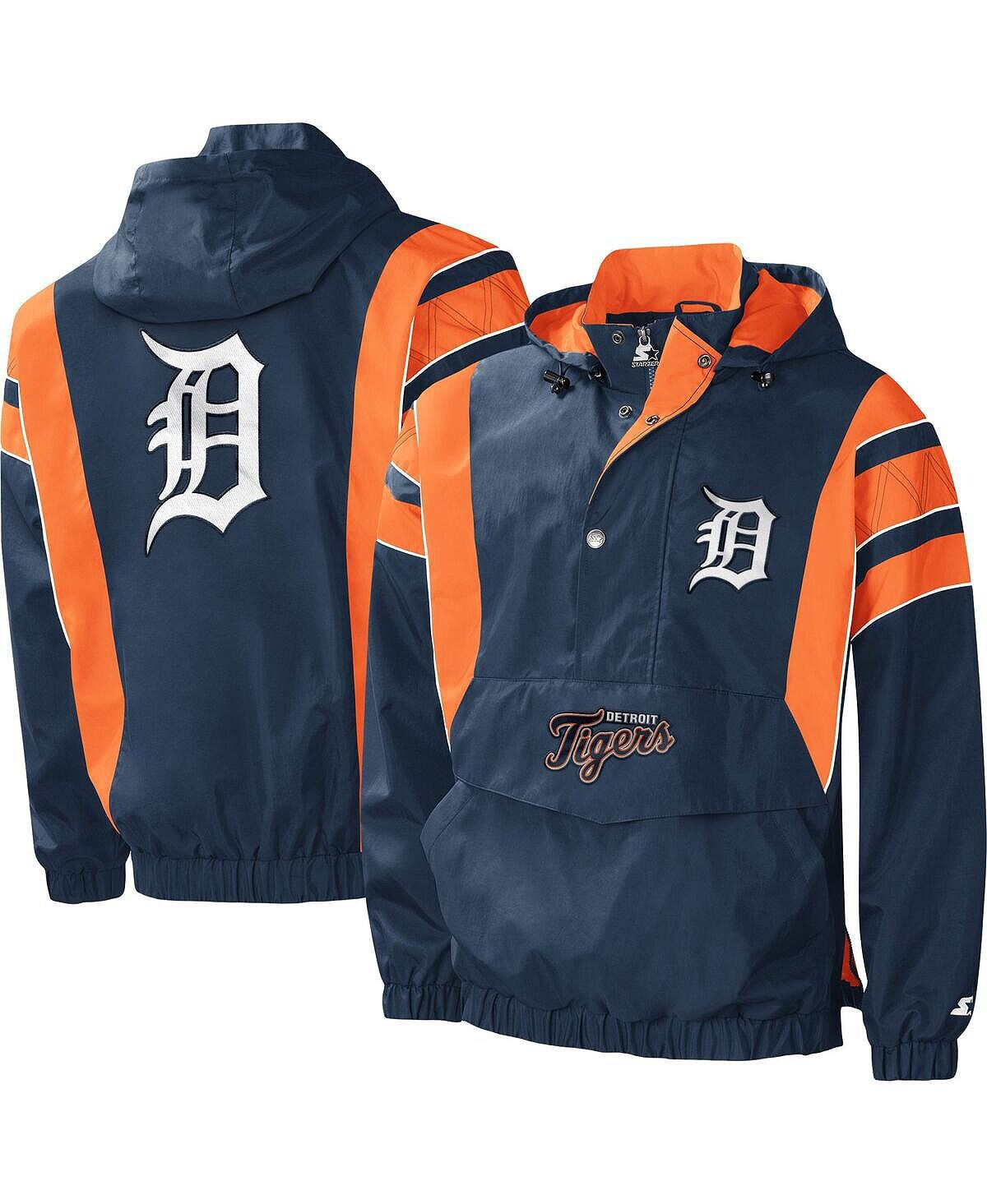 

Мужская темно-синяя куртка с капюшоном и молнией до половины Detroit Tigers Impact Starter