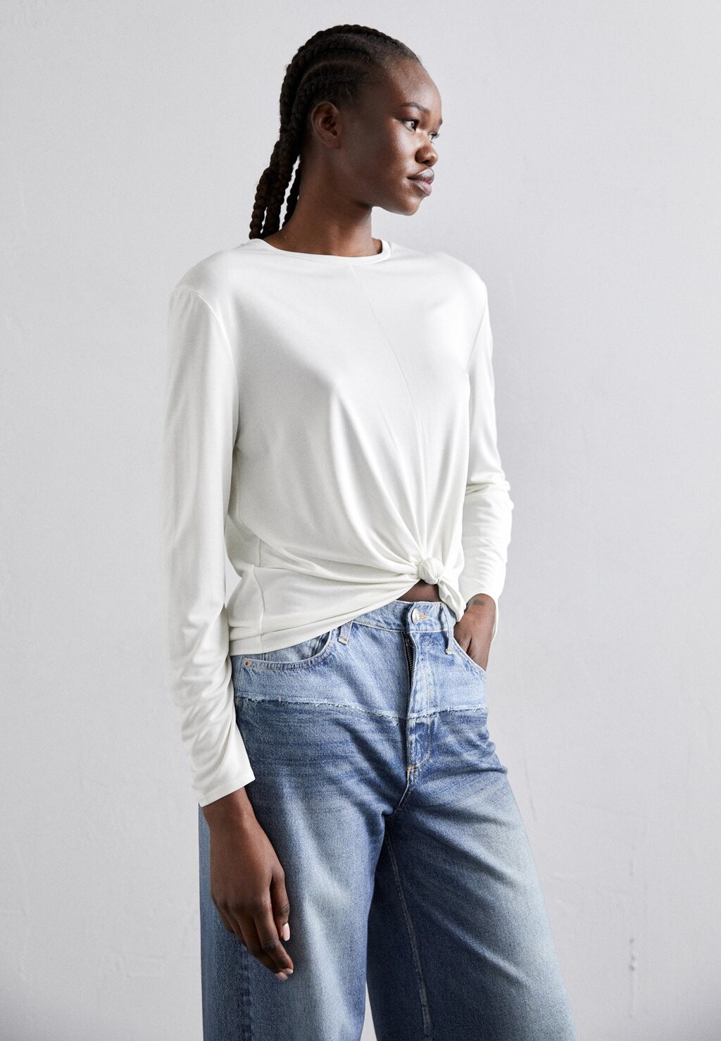 

Футболка с длинным рукавом Jenna rag & bone, слоновая кость, Бежевый