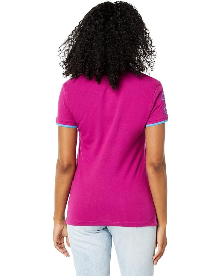 

Поло U.S. POLO ASSN. Multi-Tonal Medium Pony Pique Polo Shirt, цвет Hillsdale Fuchsia