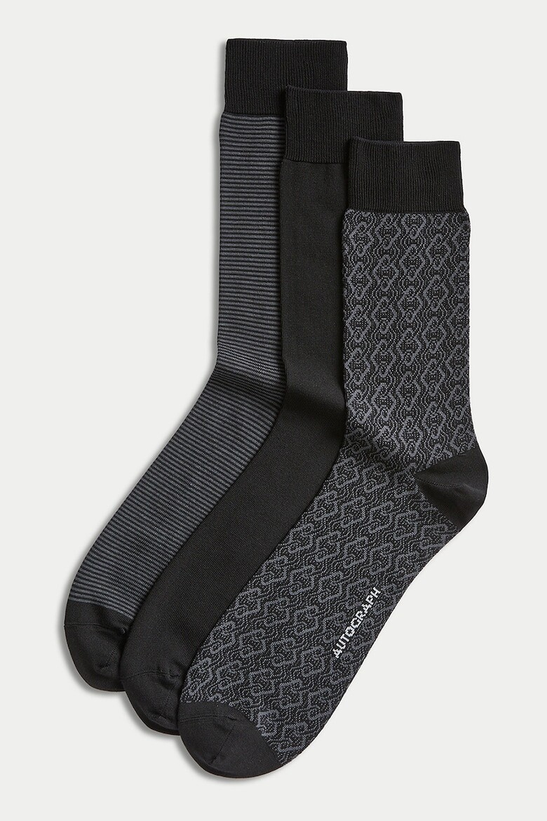 

Носки длинные с модалом, 3 пары Marks & Spencer, серый