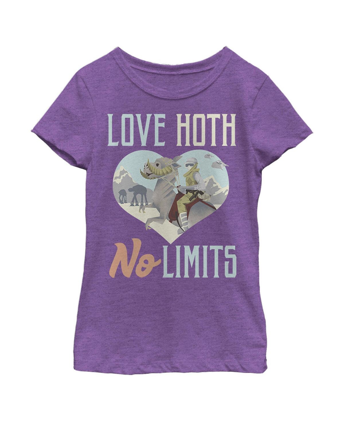 

Детская футболка «Звездные войны» для девочек «Love Hoth No Limits» на День святого Валентина Disney Lucasfilm