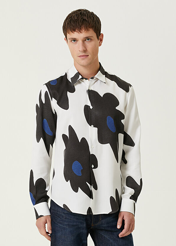 

Белая рубашка с цветочным узором Paul Smith