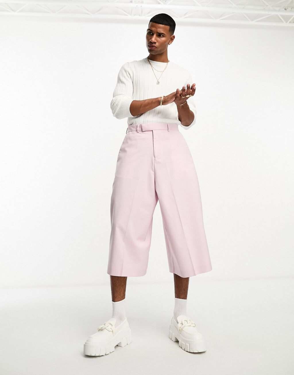 

Фиолетовые брюки-кюлоты ASOS DESIGN, Фиолетовый