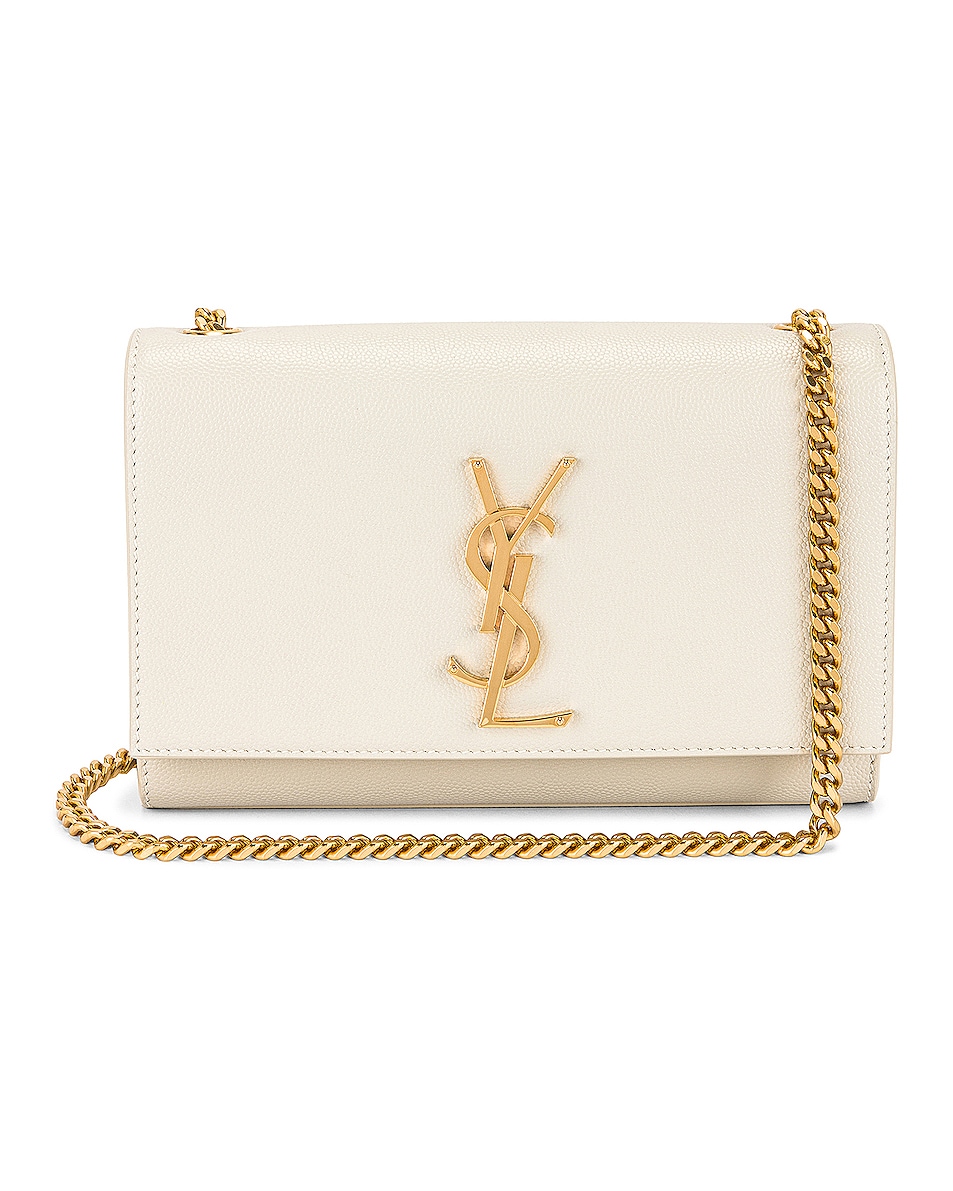 

Сумка кросс-боди Saint Laurent Small Kate Monogramme Chain, цвет Crema Soft