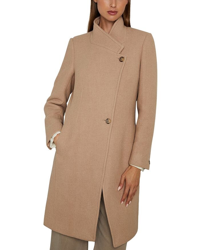 

REISS Petite Maude Шерстяное пальто средней длины, коричневый