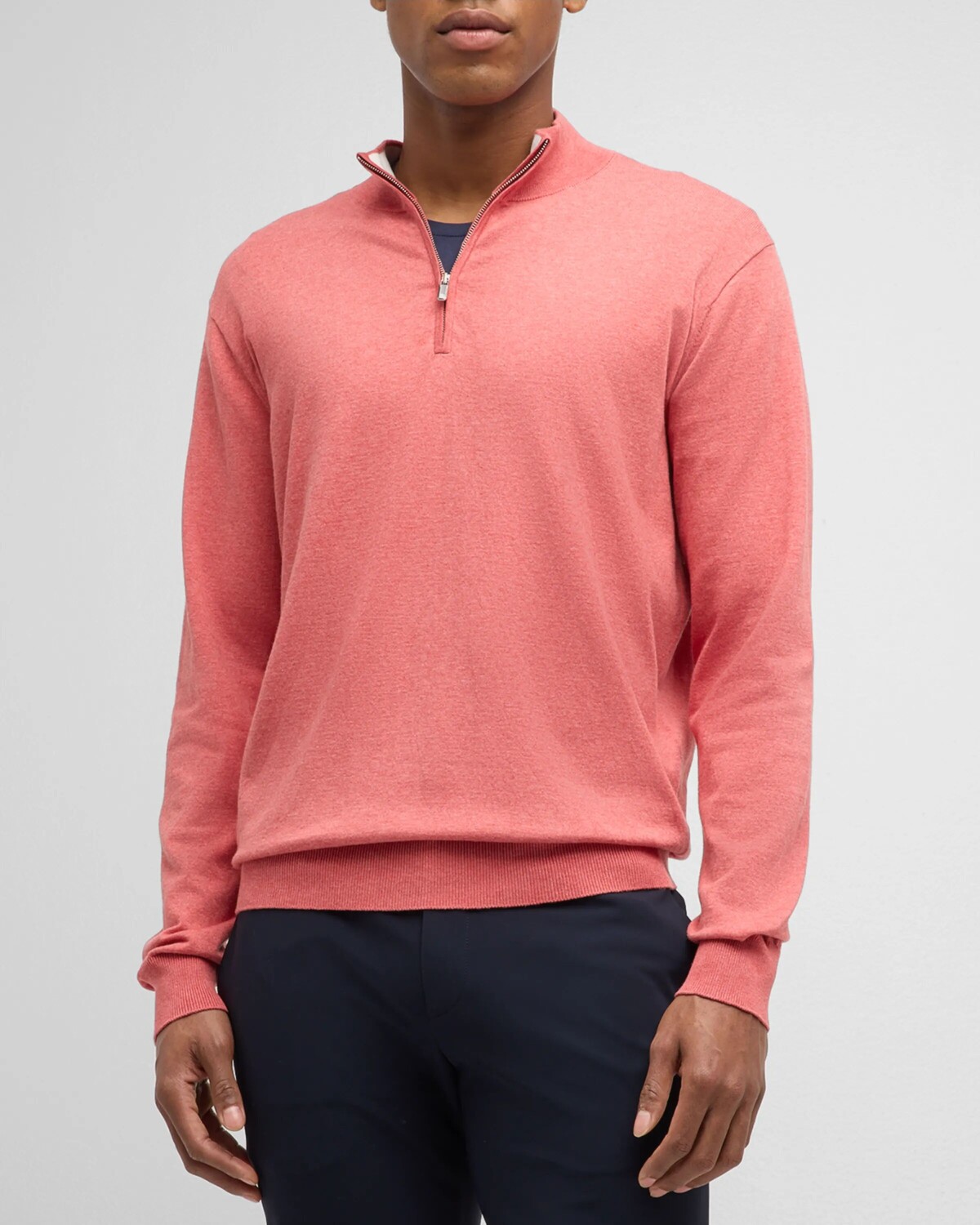 

Мужской свитер Whitaker с молнией до четверти Peter Millar, цвет Clay Rose