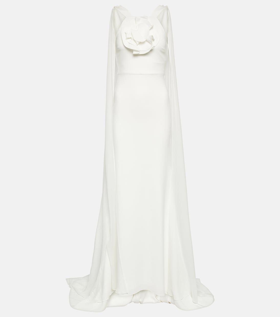Платье-кейп с цветочной аппликацией Roland Mouret, белый barthes roland mythologies