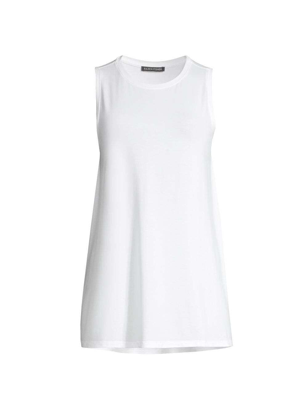 

Топ без рукавов с круглым вырезом Eileen Fisher, белый