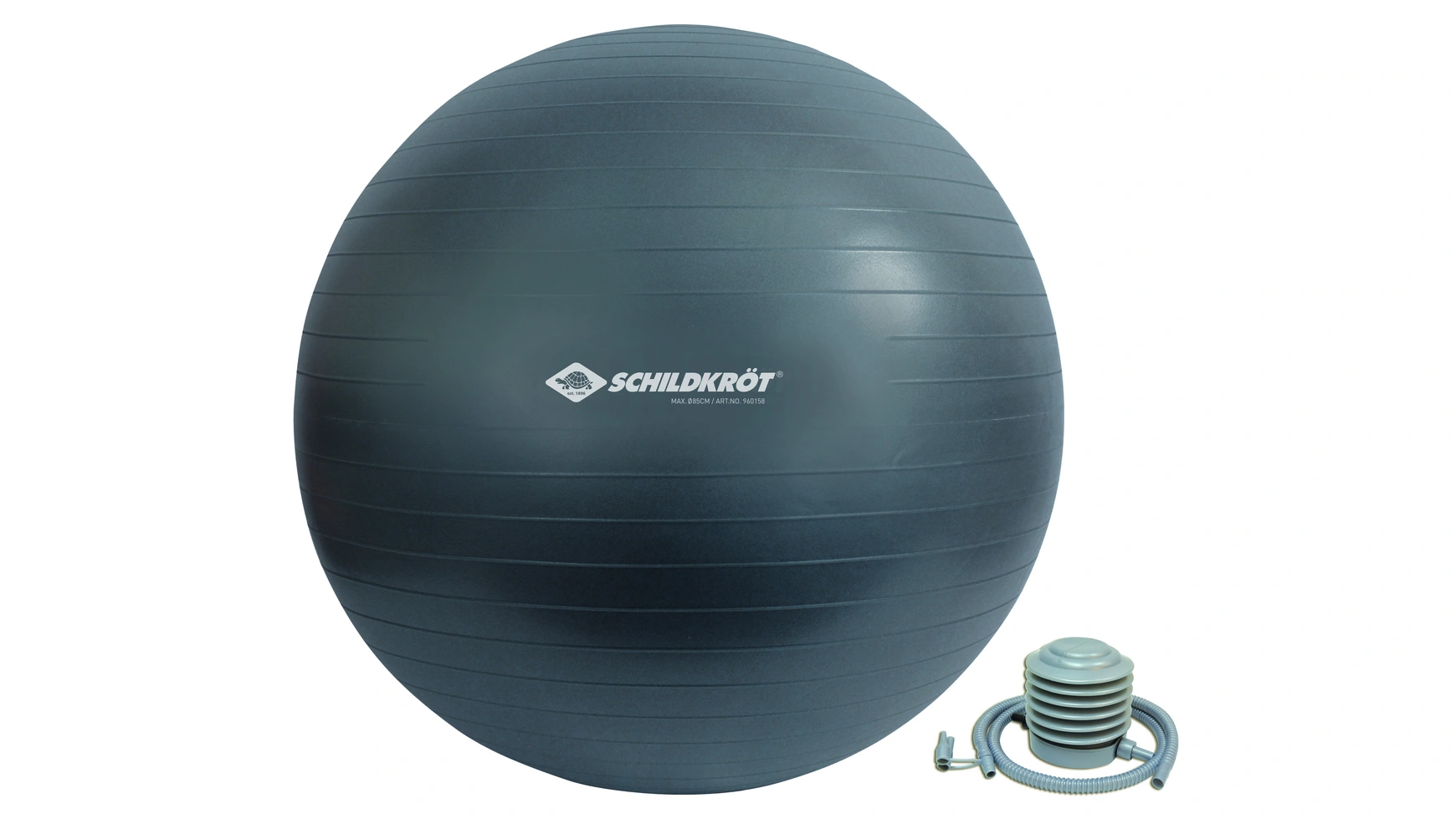 Schildkröt Fitness Мяч для упражнений 85 см, без фталатов, с шариковым насосом, антрацит