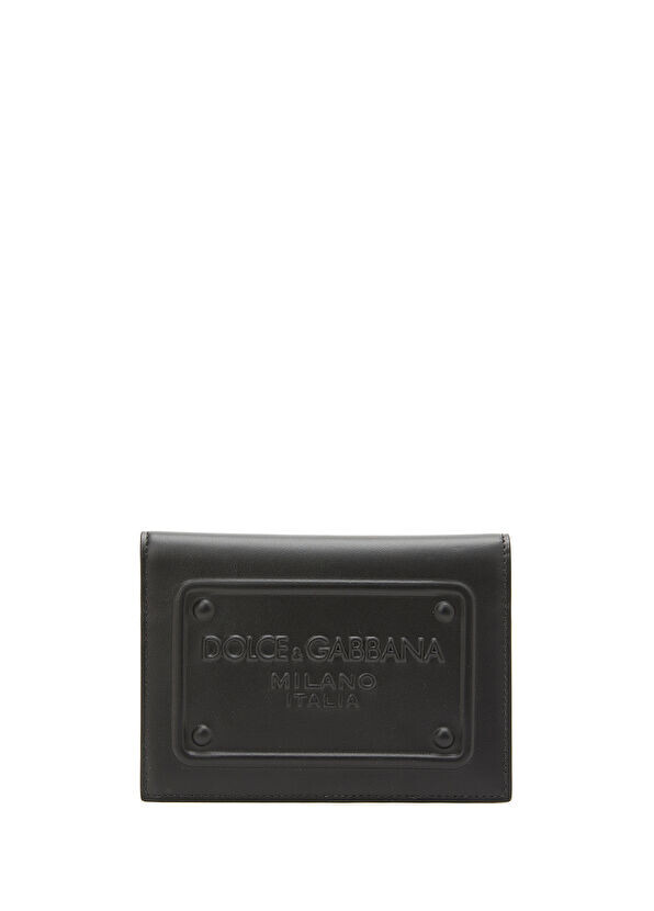 

Мужской кожаный кошелек с логотипом Dolce&Gabbana, черный