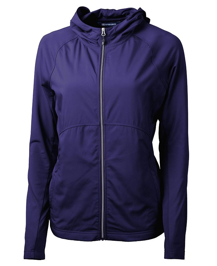 Женская куртка Adapt Eco Knit Hybrid из переработанного материала на молнии на всю длину Cutter & Buck, цвет College purple