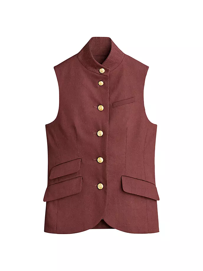 

Льняной жилет Slade Rag & Bone, красный