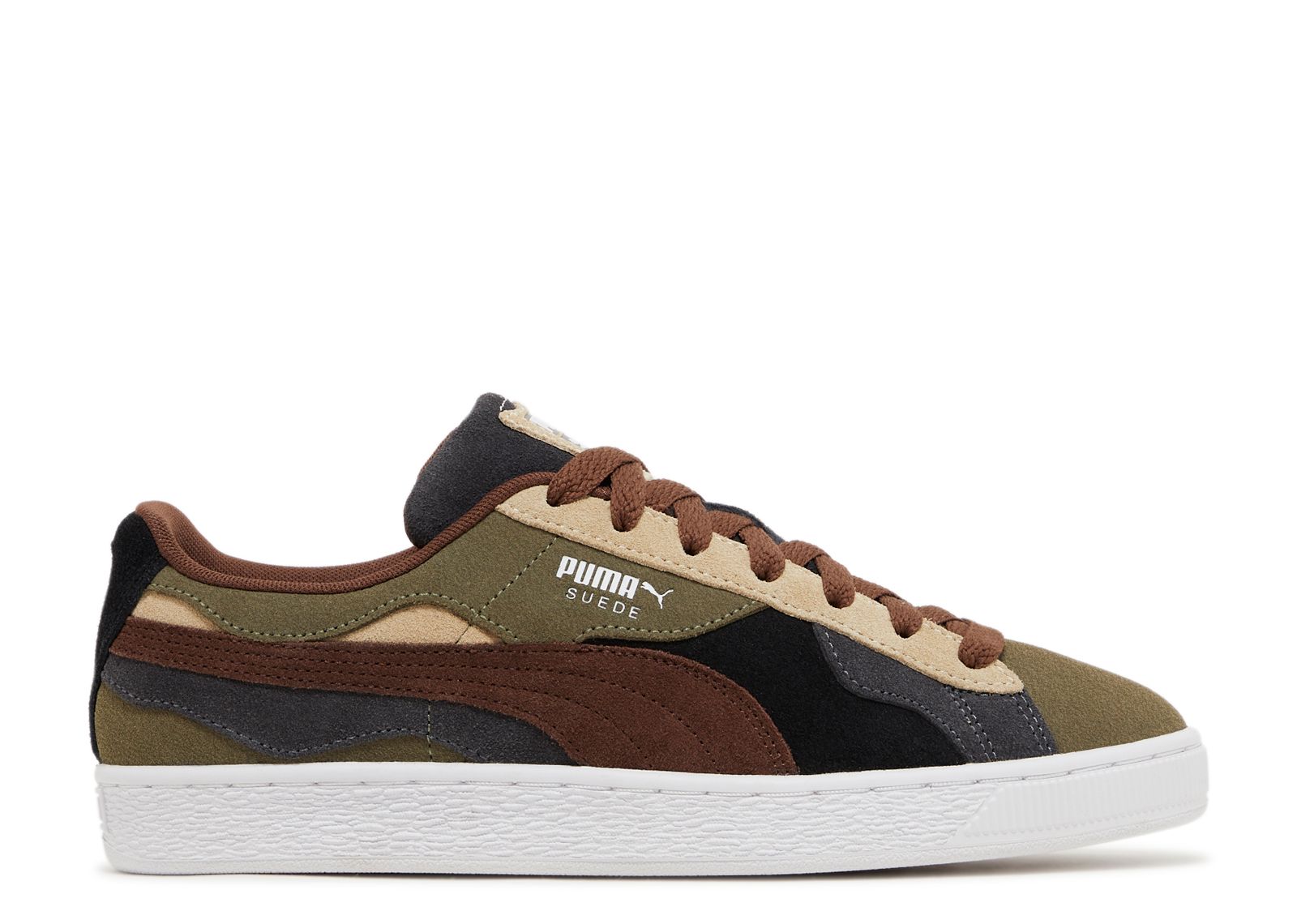 

Кроссовки Puma Suede 'Camowave - Olive Chestnut Brown', зеленый