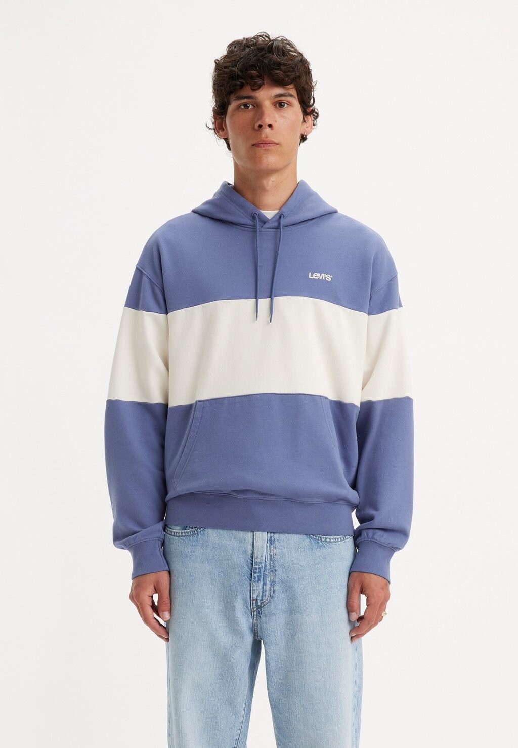 

Толстовка Blocked Hoodie Levi's, цвет comber coastal fjord/tofu
