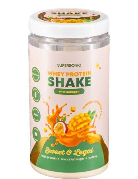 Протеиновый коктейль Supersonic Shake Proteinowy Smak Mango z Marakują, 560 g концентрат сывороточного белка wpc 75 flavored 1000 грамм шоколад