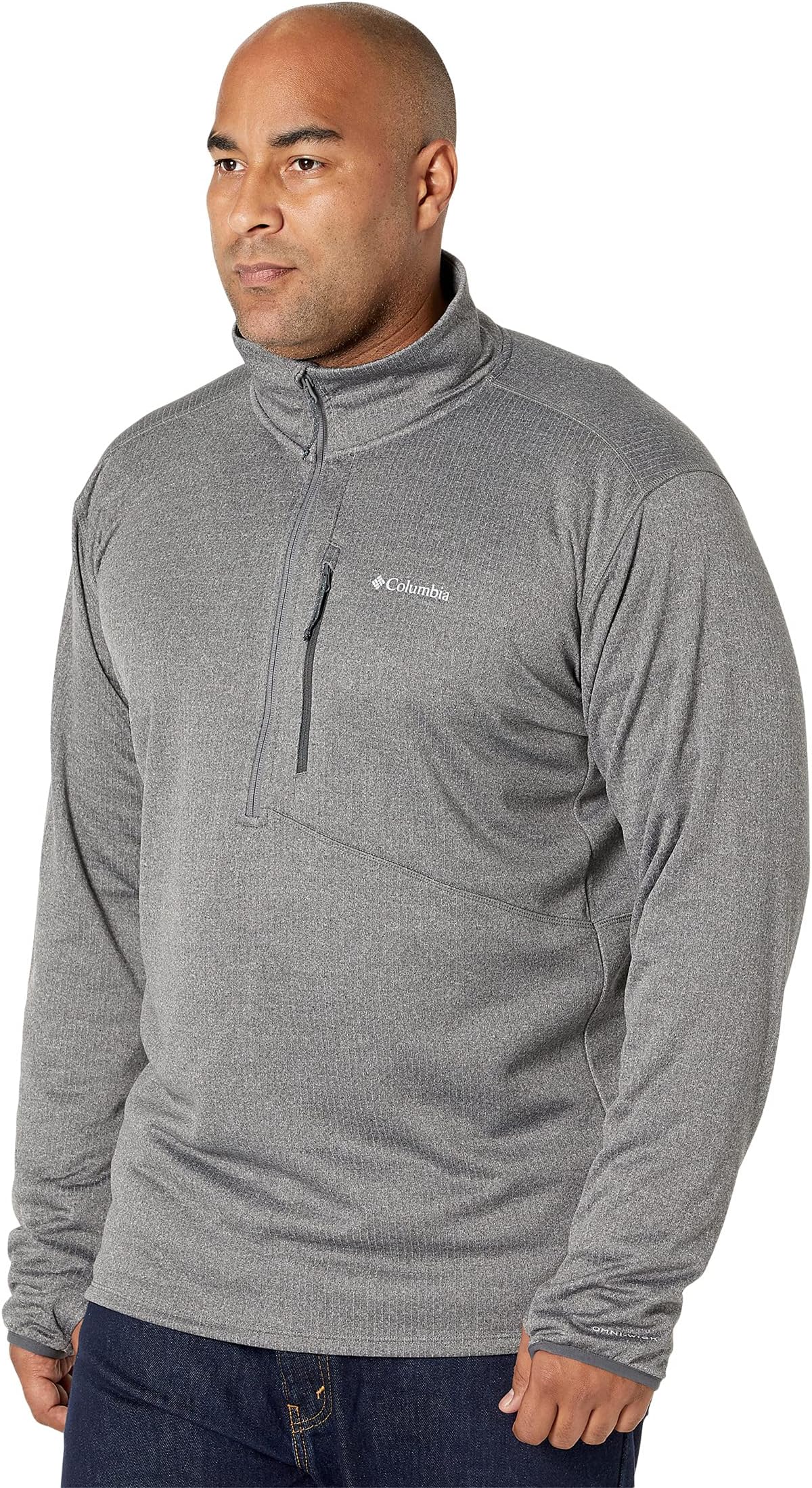 

Куртка Big & Tall Park View Fleece 1/2 Zip Columbia, цвет City Grey Heather