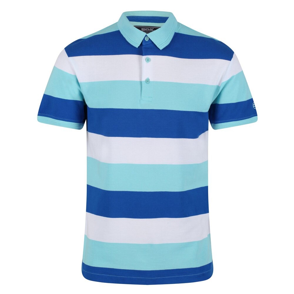 

Поло с коротким рукавом Regatta Maxen Stripe, синий