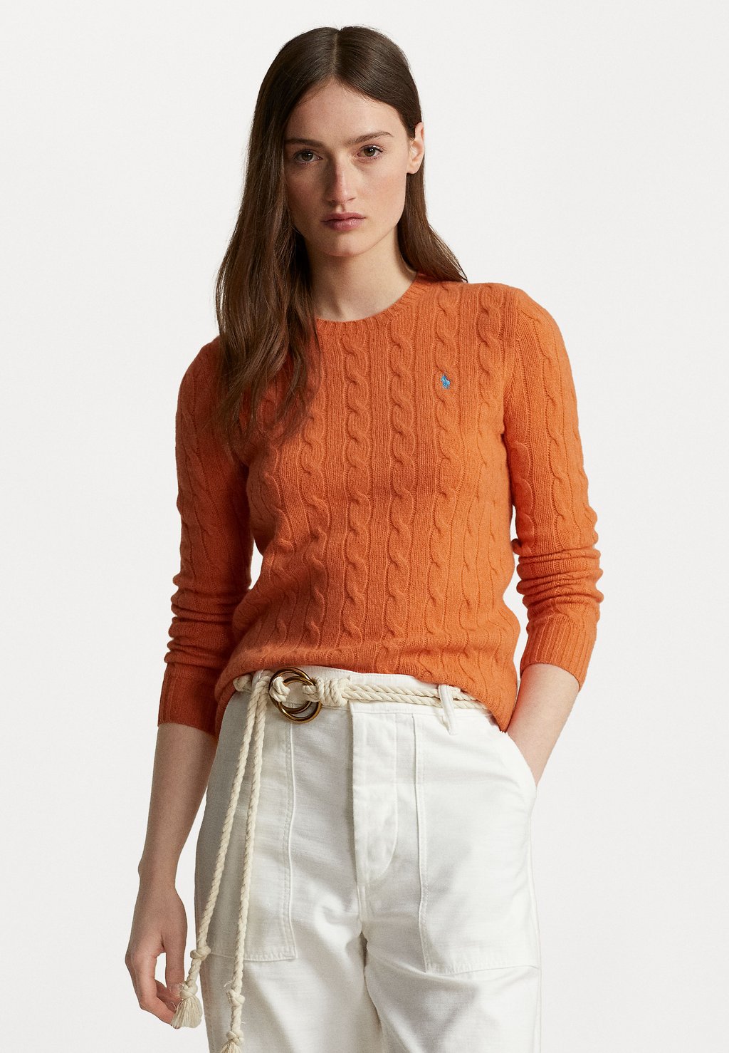 

Свитер Polo Ralph Lauren Julianna Long Sleeve, оранжевый меланж