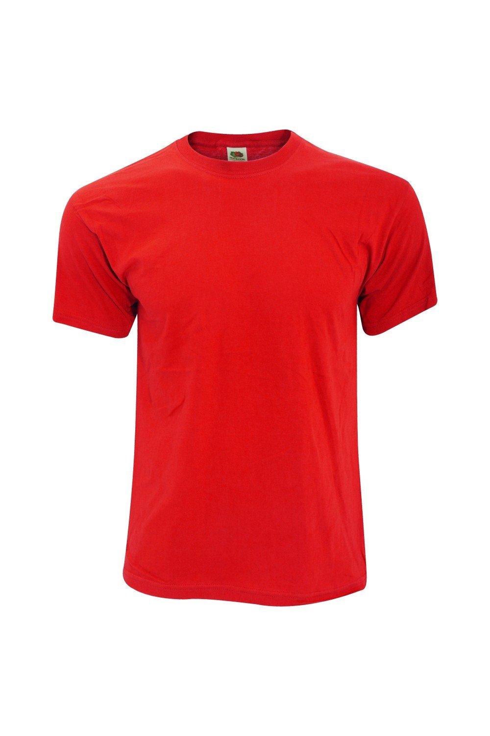 Оригинальная полноразмерная футболка Screen Stars с короткими рукавами Fruit of the Loom, красный