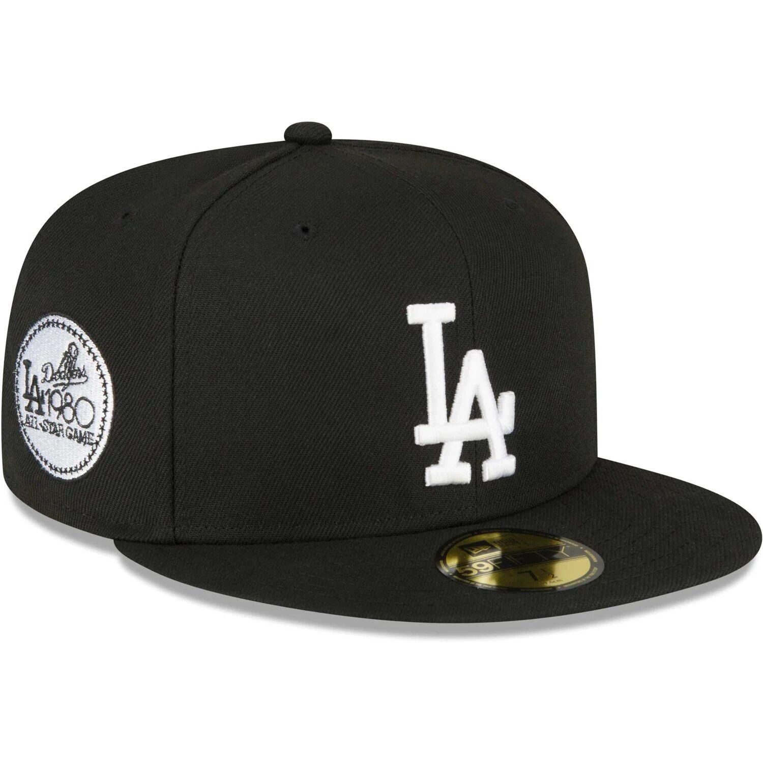 

Мужская приталенная шляпа New Era Black Los Angeles Dodgers с нашивкой на боку 59FIFTY