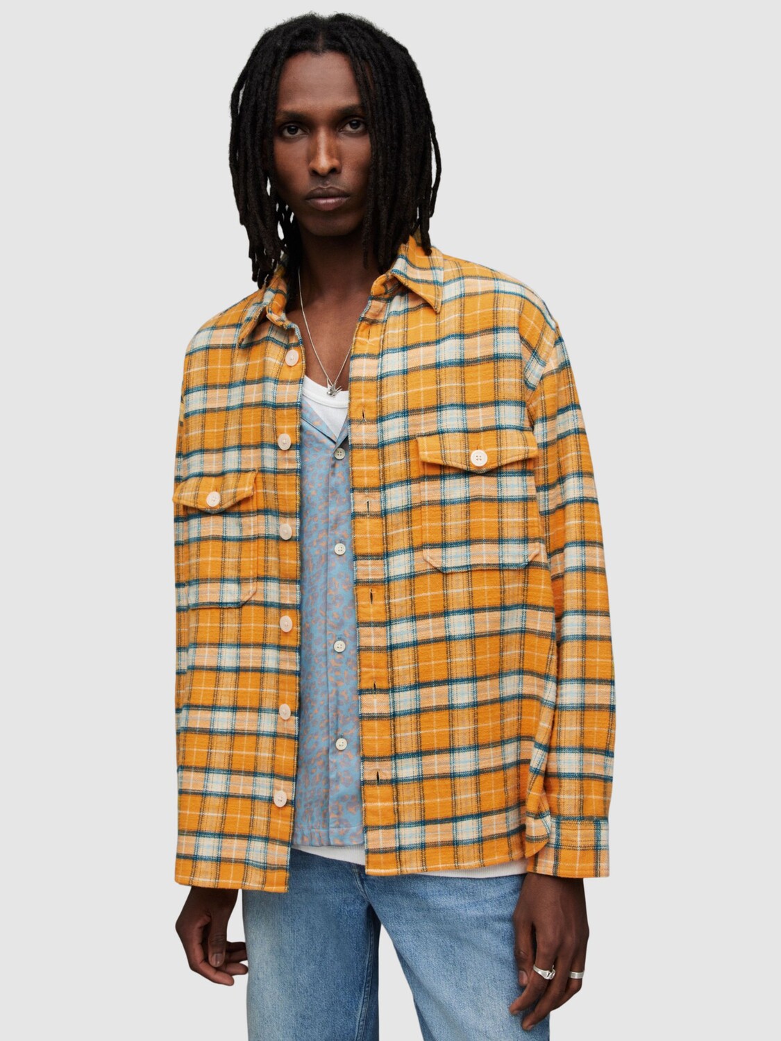 

Рубашка с длинным рукавом AllSaints Reverb, желтая
