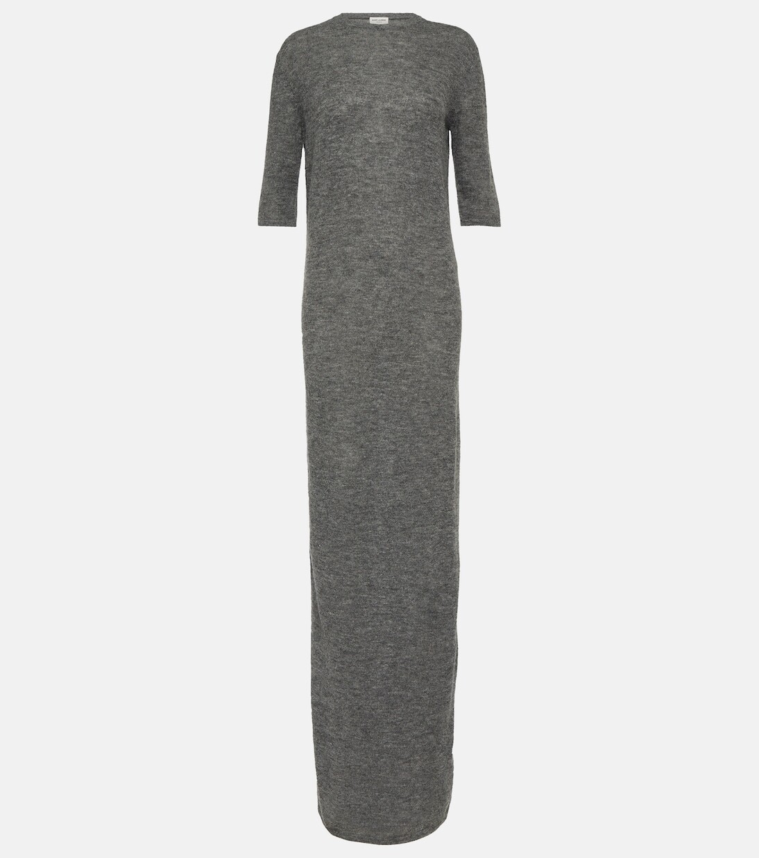 

Платье макси из джерси Saint Laurent, серый