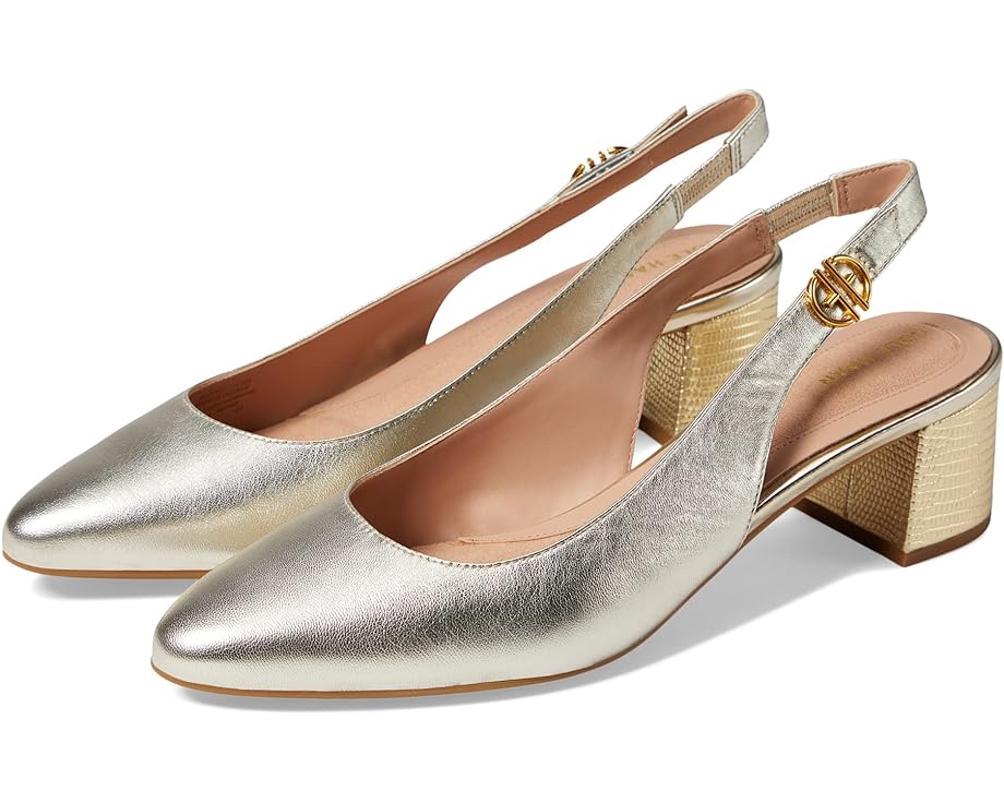 Туфли Cole Haan The Go-To Slingback Pump 45 mm, цвет Gold Leather