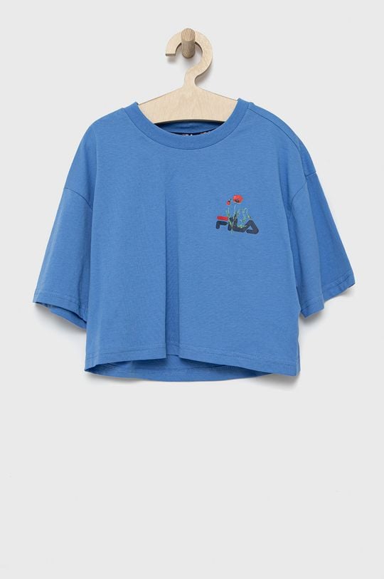 

Детская хлопковая футболка Fila, синий