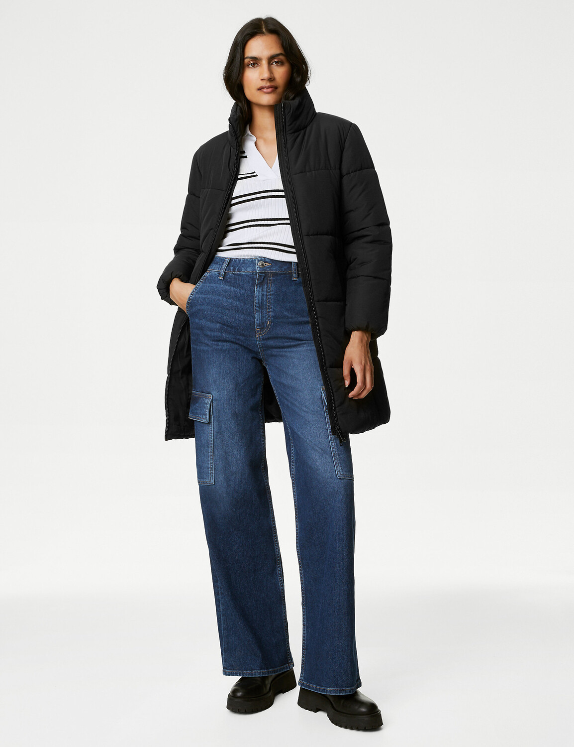 

Пуховик Thermowarmth из переработанных материалов Marks & Spencer, черный