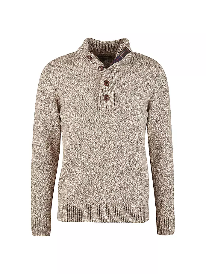 

Свитер Sid с полумолнией до половины Barbour, цвет stone marl
