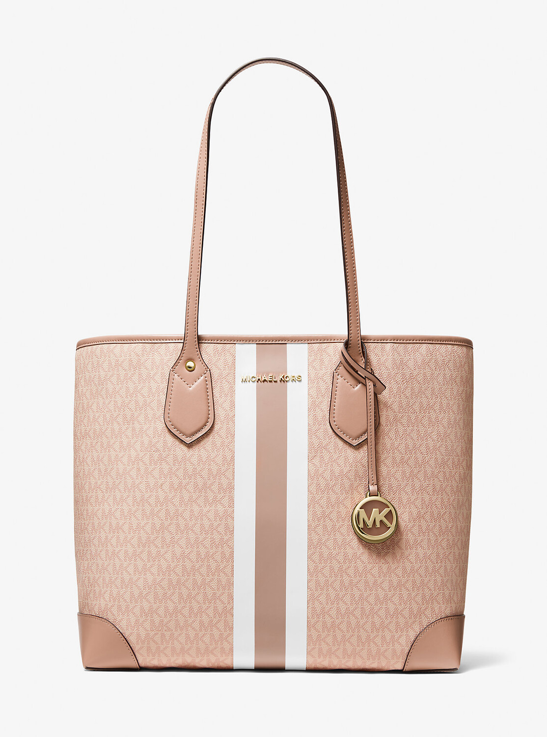 

Большая сумка-тоут Eva в полоску с логотипом Michael Kors, мультиколор