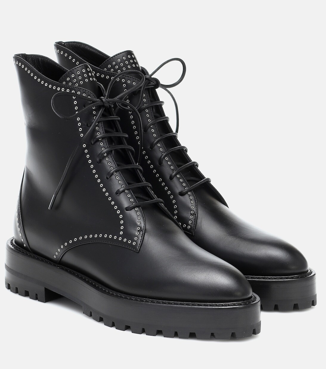 

Кожаные ботильоны на шнуровке Alaïa, черный
