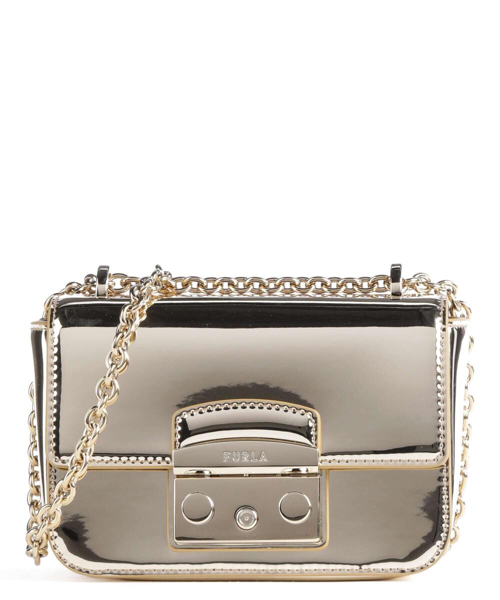 

Мини-сумка через плечо Metropolis из лакированной кожи Furla, желтый