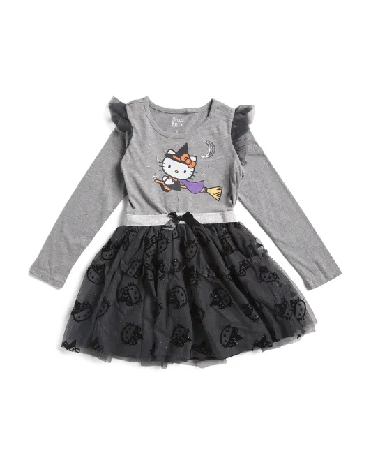 

Платье из тюля Hello Kitty для маленьких девочек, черный