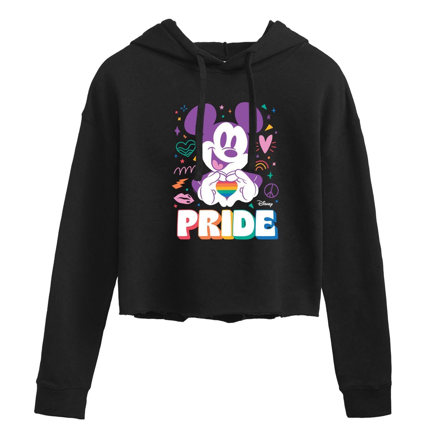 

Укороченная толстовка с капюшоном Disney's Mickey Mouse Pride для юниоров Disney