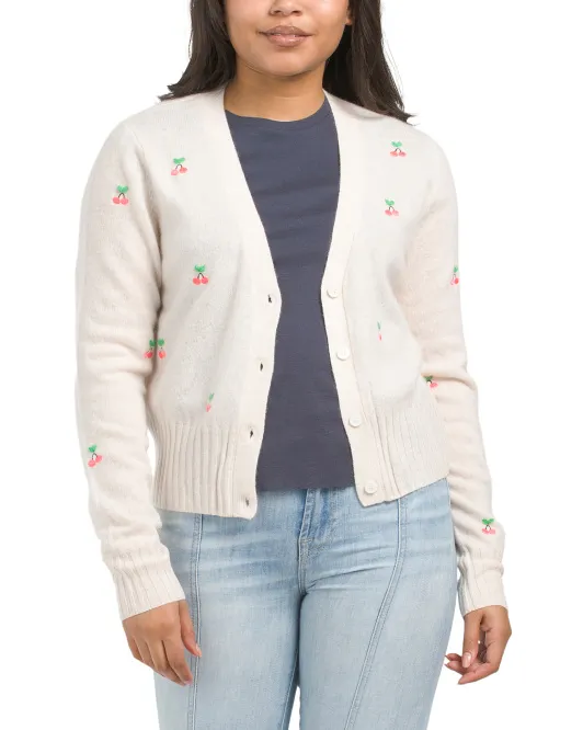 

Кашемировый кардиган Little Cherry Brodie Cashmere, светло-розовый