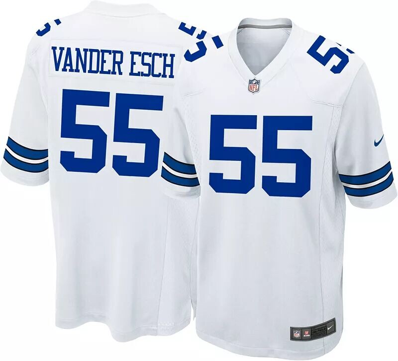 

Мужское белое игровое джерси Nike Dallas Cowboys Leighton Vander Esch #55
