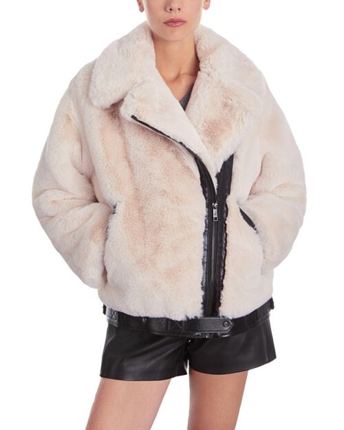

Пальто из искусственного меха The Kooples, цвет Tan/Beige